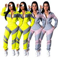 Ensembles de survêtements pour femmes de style urbain, vêtements de sport, ensembles coupe-vent, vente en gros, logo imprimé de haute qualité, ensembles coupe-vent pour femmes