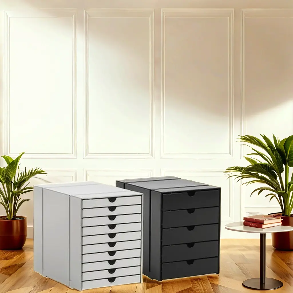 Office Cabinet Drawer Ten Layer Mini File Cabinet Storage Large Capacity
