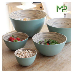 MP Decor Vietnam Bol à salade en bambou poli, écologique, moderne et élégant, conteneur de service avec une capacité supérieure à 10L - Product Image 3