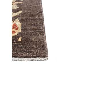 พรมขนสัตว์ถักมือ Aalam สีเบจ-น้ำตาล ลายดอกไม้สไตล์โบโฮ ขนาด 9x12 ฟุต รูปทรงสี่เหลี่ยมผืนผ้า สำหรับห้องนั่งเล่นหรือทางเดิน ความหนา 10 มม. รุ่น Pae-5887 - Product Image 4