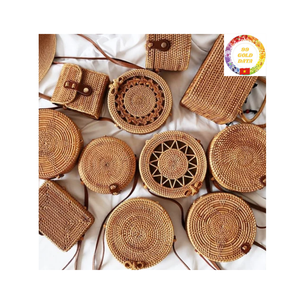 Bolso de mimbre ecológico hecho a mano, bolso de paja tejido, bolso de playa de verano, venta al por mayor de Vietnam - Product Image 2