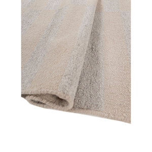 พรมทอแบนลายทาง Indusbar ADWV-13008 ทำจากขนสัตว์และใยวิสโคส สีเทาและสีดำ สำหรับใช้ในบ้าน - Product Image 2