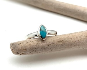 Anillo de piedras preciosas turquesas, joyería para mujer, joyería de estilo bohemio de Plata de Ley 925, anillo hecho a mano de tendencia, regalo para ella - Product Image 2