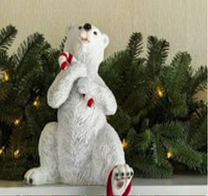 Soporte para medias de oso polar, decoración navideña de repisa, gancho de animal festivo. Disponible a precios mayoristas. - Product Image 1