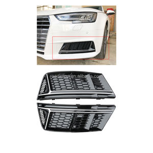 Paire LH + RH pare-chocs avant antibrouillard couverture de grille garniture chromée pour <span class=keywords><strong>Audi</strong></span> A4 <span class=keywords><strong>S4</strong></span> B9 2017 <span class=keywords><strong>2018</strong></span> 2019 - Product Image 1