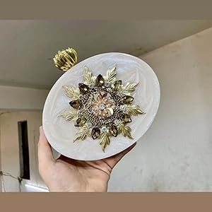 Sacs à main en résine écologique Faizacraft avec chaînes et décoration boutonnée, imperméables, pour les voyages - Product Image 4