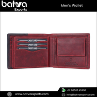 Dompet Pria Berkualitas Terbaik, Desain Jahitan Kulit Katun Vintage Elegan, Lipat Dua, Dilengkapi RFID Protection, Ukuran Pendek untuk Perjalanan, Dapat Disesuaikan