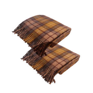 Manta de lana tejida de alta calidad, nuevo diseño, comodidad acogedora con nuestras mantas de lana de tartán al por mayor a la venta - Product Image 5