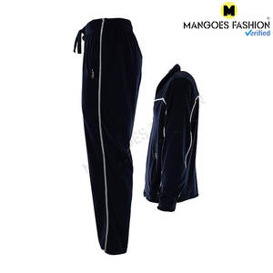 Conjunto Deportivo Casual de Lujo para Hombre, en Terciopelo, Lavado Ácido, Chaqueta Deportiva con Cierre y Pantalones con Cordón, Bolsillos con Cierre, Marca - Product Image 3