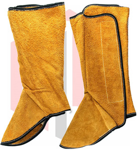 เครื่องเชื่อมหนังแบบแยกส่วนสำหรับงานหนักที่กันความร้อนที่ป้องกันขาพร้อมตะขอและห่วงสำหรับการป้องกันในอุตสาหกรรม - Product Image 2