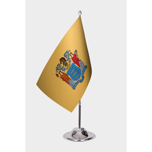 Drapeaux de l'état du New Jersey 3x5 pieds - Impression numérique, matériau en tissu pour mât de drapeau en aluminium, plusieurs matériaux - Product Image 1