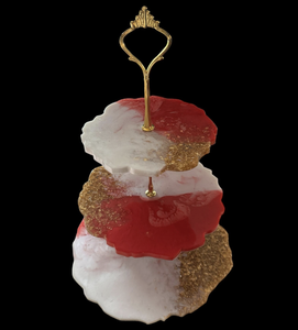 Celebración de fiesta de cumpleaños Soporte de plato de pastel de resina de madera clásico Diseñador moderno - Product Image 3