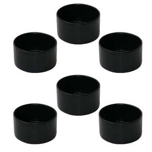 Ensemble de 6 bols Foundouk en noir satiné avec un diamètre de 13 cm et une hauteur de 7 cm - Product Image 1