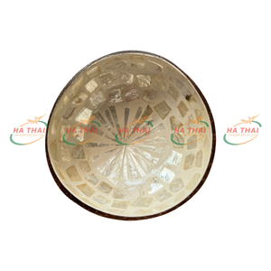 Bol décoratif haut de gamme fait main avec incrustation de nacre et mosaïque de coquillages, écologique, non toxique, sans danger pour les aliments, recouvert d'huile de coco, vente en gros - Product Image 3