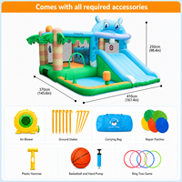 Personnalisation possible, souffleur silencieux, plusieurs zones de jeu, idéal pour les rassemblements familiaux, toboggan extra large et gonflable