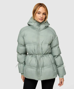 Chaqueta de Plumón para Mujer al por Mayor, Personalizada, OEM, con Capucha Ajustable, Acolchada, Tipo Burbuja, para Invierno - Product Image 5