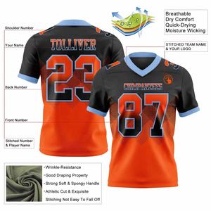 Camiseta de fútbol completamente sublimada Jersey Maker Ropa de fútbol americano Diseños personalizados Camisetas y tops Ropa deportiva para adultos - Product Image 2