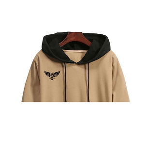 เสื้อฮู้ดผู้ชายเปลี่ยนสีขอบใหม่ทำจากผ้าฝ้ายขนแกะ100% เป็นมิตรกับสิ่งแวดล้อมกำหนดโลโก้ได้ตามต้องการ2026 - Product Image 3