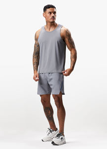 2024 hommes personnalisé gris couleur panneau débardeur haute qualité respirant débardeur vêtements de sport entraînement fabriqué au Pakistan - Product Image 3