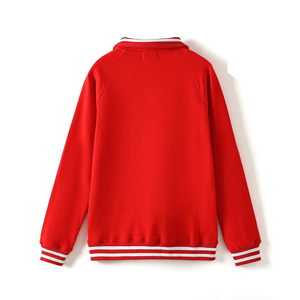 Sudadera Casual de Lana para Mujer con Cierre de Cremallera de un Cuarto, Logotipo de Chenilla en Relieve, Mangas Acanaladas y Cuello Redondo - Product Image 2