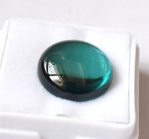 Cabochon rond apatite bleu de laboratoire 5 mm à 15 mm Calibrated Loose Gemstone Flat Back for Jewelry - Product Image 6