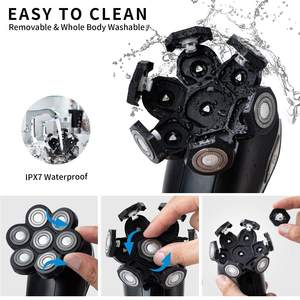 Cabezales de Repuesto para Afeitadora Eléctrica Impermeable IPX7, Afeitadora Rotatoria de Triple Cuchilla para Uso en Seco y Húmedo, Lavable para Cara y Cuerpo - Product Image 4