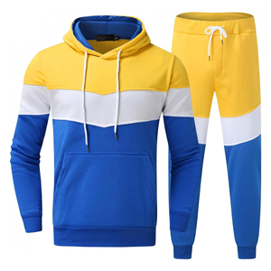 Conjunto de chándal personalizado de 100% algodón para hombre, Sudadera con capucha y pantalones de chándal lavados con ácido de peso pesado, forro polar técnico ajustado para la temporada de invierno - Product Image 1