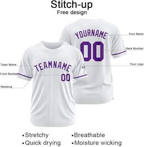 Uniformes de baseball personnalisables à la mode de meilleur design Vêtements de sport unis et respirants de marque privée de différentes couleurs pour votre propre marque - Product Image 2