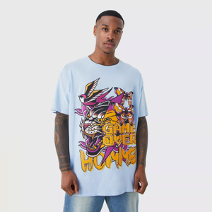 เสื้อยืดแขนสั้นสำหรับผู้ชายเสื้อยืดพิมพ์ลาย - Product Image 1