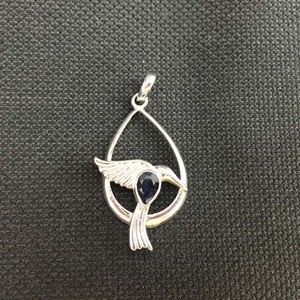 Colgante de piedras preciosas de ónix negro de aspecto increíble, hecho a mano, Plata de Ley 925, precio directo de fábrica, corte de pera para cristianos - Product Image 4