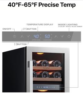 Refrigerador para vinos Ca'Lefort de 15 pulgadas, refrigerador para 28 botellas de vino, 40-65 ° Refrigerador para Vinos con Puerta de Vidrio - Product Image 3