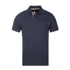 Polo liso de manga corta de alta calidad para hombre, tela de lona transpirable, logotipo personalizado bordado, patrón sólido, diseño de Jersey - Product Image 1