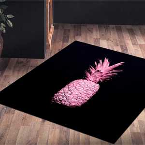Alfombra Estampada - Alfombra de Cocina con Diseño de Piña Rosa, Alfombra Moderna de Lujo, Alfombra Suave No Tejida - Product Image 5