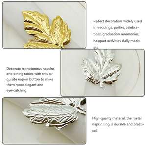 Best Quality Wholesale Casted Lead Silver Gold Copper Tone Elegant Reusable Napkin Rings Tissue Holder for Restaurant Hotel Home - Product Image 6