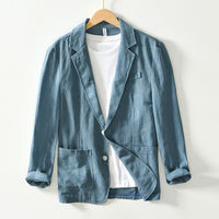 Blazer en laine pour homme sur mesure, style américain, 2 boutons, décontracté, coupe ajustée, extensible, coupe-vent, formel, grandes tailles