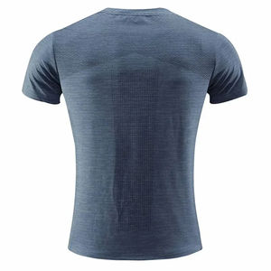100% coton Slim Fit T-Shirt respirant Compression Fitness entraînement sportif Gym vêtements de sport pour piste de course et de sport - Product Image 5