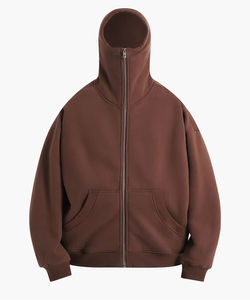 Sweats à capuche zippés unisexe 100% coton avec masque complet d'hiver Mode Streetwear Basics Techniques brodées Vente en gros - Product Image 1