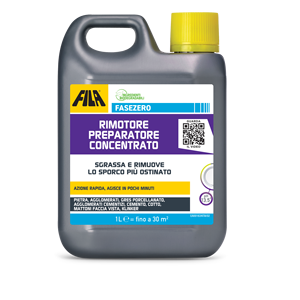 Soluciones para el Cuidado de Superficies FILA FASEZERO, Desengrasante Concentrado, Sellador y Removedor de Residuos, para Piedra Natural, Porcelana, Cemento, Alcalino, de Uso Pesado - Product Image 1