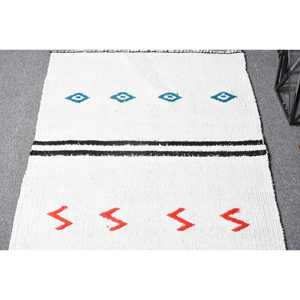 Turkish <b>Runner</b> <b>Rug</b>, 2.2x12.7 ft Vintage <b>Rug</b>, White Kilim Wool <b>Rug</b> - Product Image 3