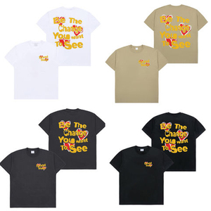 Camiseta de algodón 100%, Camiseta con estampado de logotipo personalizado para hombre, camisetas de talla grande para hombre, camiseta de diseñador de algodón de alta calidad - Product Image 5