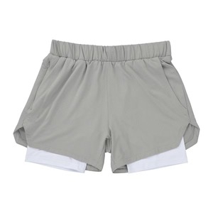 Short de course à pied double couche à séchage rapide personnalisé pour hommes Nouveau short athlétique 2-en-1 confort avec ceinture élastique motif solide - Product Image 3