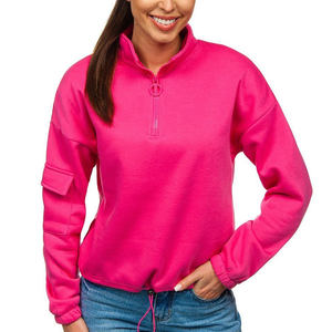 Jersey personalizado cuello redondo fabricante al por mayor precio barato bordado sudadera para mujer algodón casual - Product Image 5