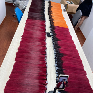 Vietnam vierge Remy couleurs armure cheveux 100% cheveux humains Super Double dessiné matière première avec style de vague naturelle de haute qualité - Product Image 1