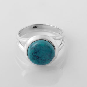 แหวนพลอยเทอร์ควอยซ์เงินสเตอร์ลิง925แฟชั่นใหม่ทำด้วยมือเครื่องประดับเงินแฟนซีแหวนเวอร์มีิลผู้จัดจำหน่ายและส่งออก - Product Image 3