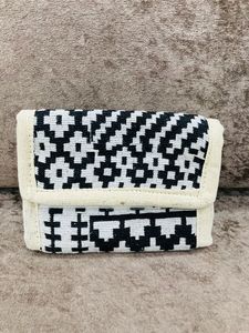 Cartera de Algodón Jacquard Ecológica y Sostenible de Diseño Artesanal de 3 Pliegues Unisex para Bolsos de Noche - Product Image 2