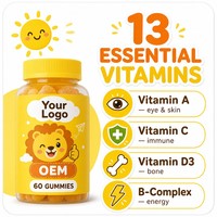 Kinder Multivitamine Gummies Compleet 13 Vitaminen Kauwbare Fruit Supplement 60 Gummies OEM