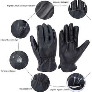 Gants de travail imperméables résistants à la chaleur en cuir de paume renforcé-Eco-Friendly Multifunctional Daily Casual Outdoor Use - Product Image 3