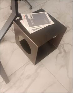 Cube specially handcrafted steel coffee <b>table</b> for kitchen office home restaurant living room garden decoration made in india - Product Image 3