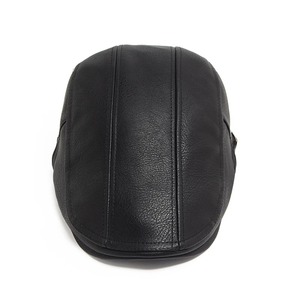 Fashion Original Leather Beret Autumn Winter Visor Flat Cap Thicken Warm <b>Hat</b> Berets Vintage England <b>Newsboy</b> Caps Higher Quality - Product Image 4