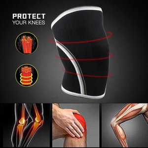 Manchons de compression pour genoux unisexes avec logo personnalisé, respirants, anti-UV, séchage rapide, néoprène, nylon, soutien pour la musculation et la musculation - Product Image 5